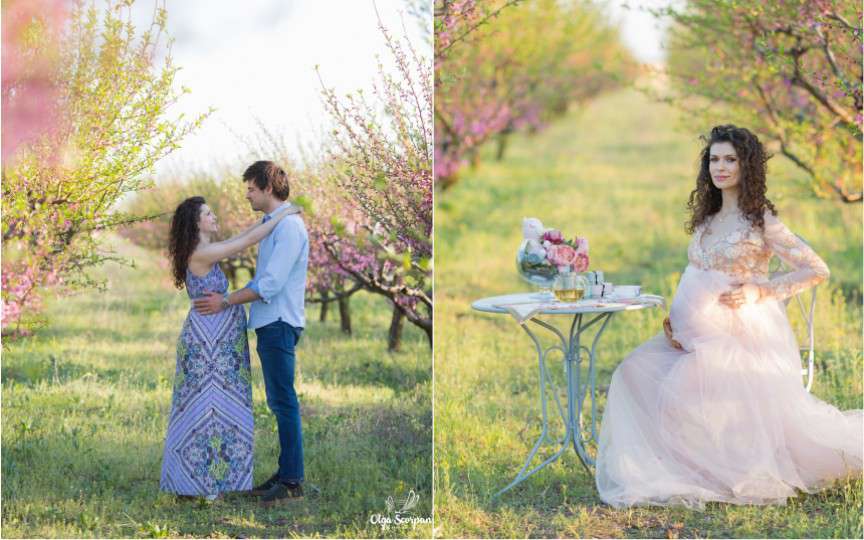 În ultimele zile de sarcină, prezentatoarea TV, Stela Mikșanski, a pozat în livada de piersic. Ce romantică și ce primăvăratică mămică!