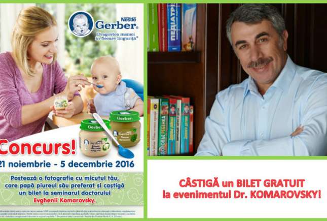 CONCURS de la Nestle! Câștigă un bilet VIP la seminarul lui Dr. Komarovsky