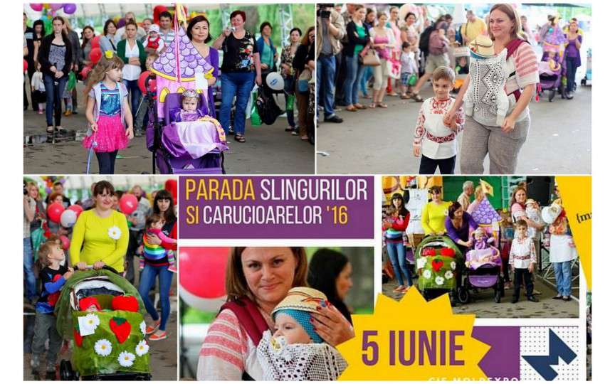 Carucioare colorate și familii deghizate la un eveniment trăsnit în Chișinău