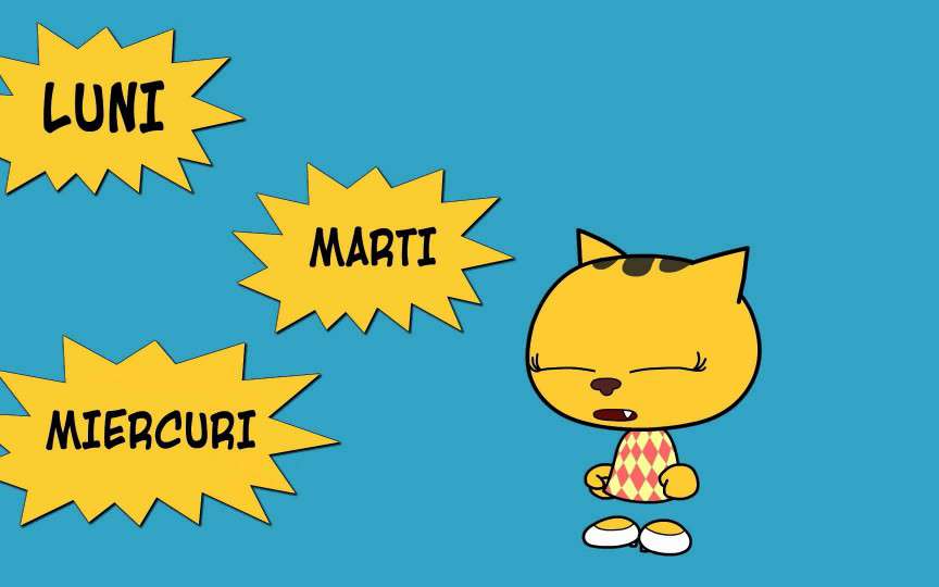 Cântece: Învățăm zilele săptămânii
