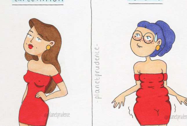 Problemele cu care se confruntă orice femeie în zeci de ilustrații amuzante