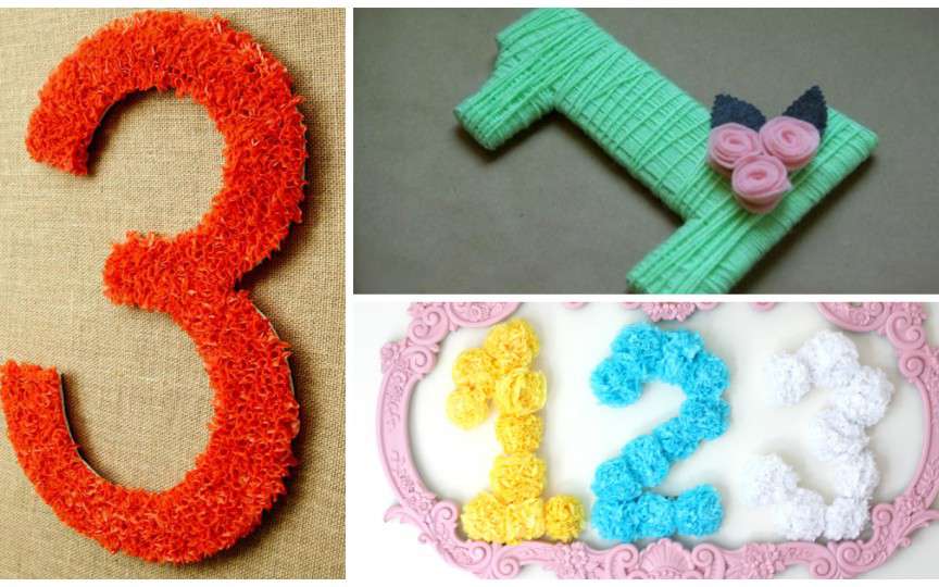 4 idei simple despre cum să meșterești o cifră aniversară