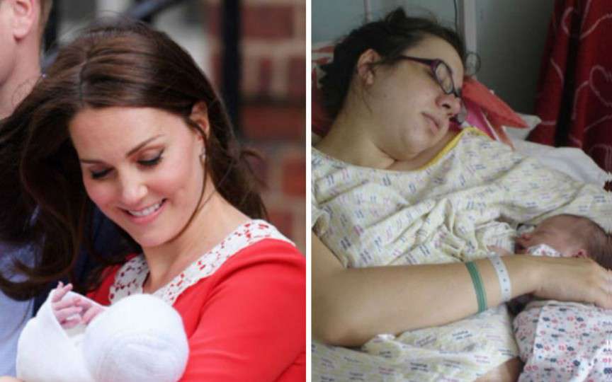 (Foto) Cum arată femeile obișnuite după ce au născut comparativ cu Ducesa de Cambridge