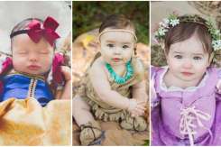 (FOTO) O mămică a cusut costume de prințesă în fiecare lună timp de un an pentru a scăpa de depresia postpartum