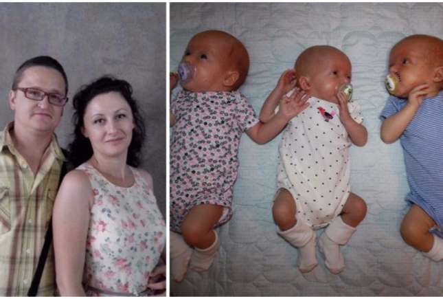 Au așteptat 16 ani ca să devină părinți și au fost binecuvântați cu tripleți