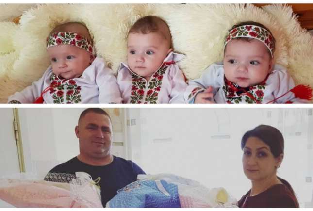 Împreună nu puteau concepe, deși aveau copii din primele căsnicii. Istoria unei familii din Moldova în care recent s-au născut tripleți