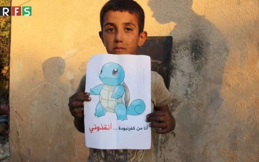 Imagini sfâșietoare, copiii din Siria cer ajutor prin intermediul jocului Pokemon Go