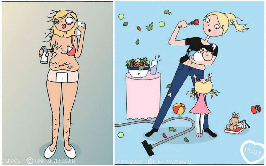 12 ilustrații care arată cum este viața unei proaspete mămici